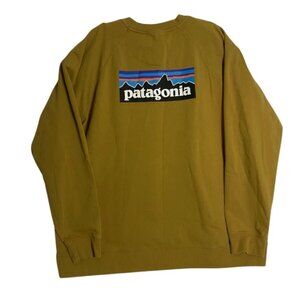 Patagonia Organic Cotton Regular Fit Mens Brown Crewneck Sweatshirt Size 3XL